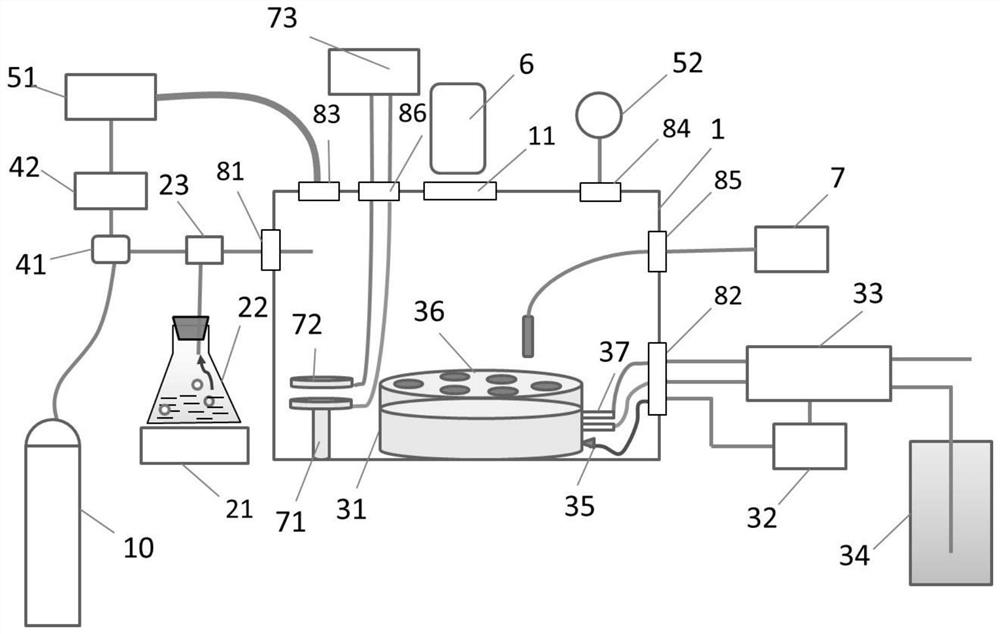 Mars environment simulation experiment device and experiment method