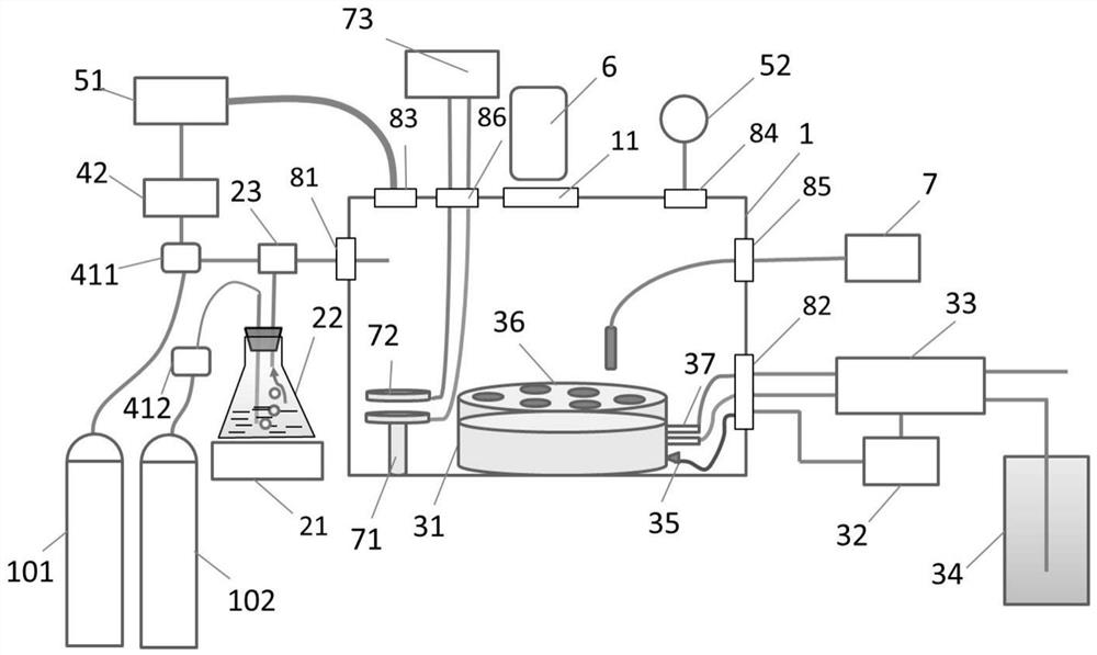 Mars environment simulation experiment device and experiment method