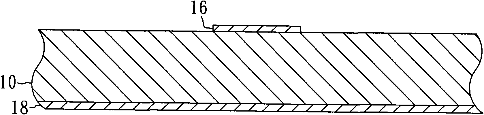 Semiconductor chip assembly with post/base heat spreader and conductive trace