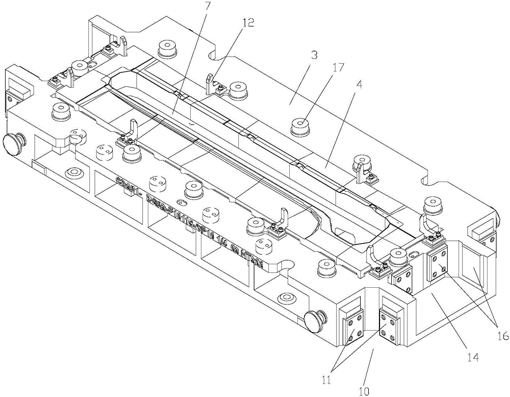 Sill plate inner plate drawing die