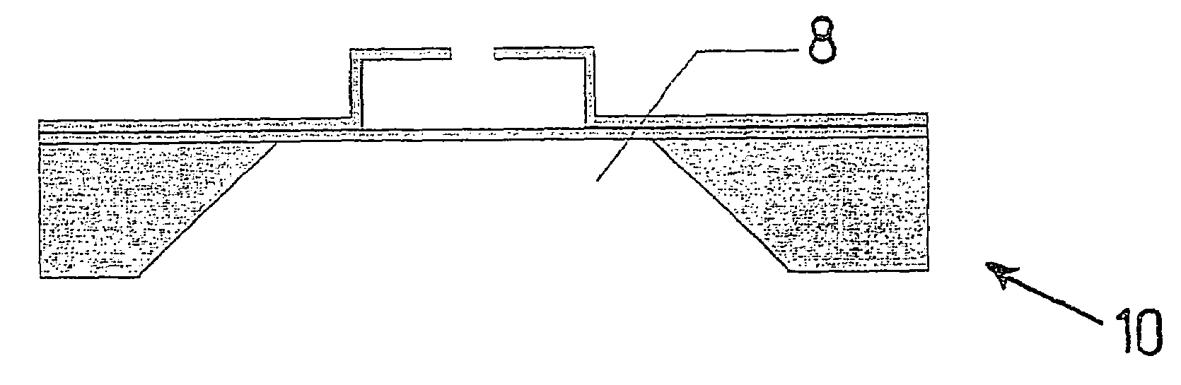 Method for producing cavities having optically transparent wall