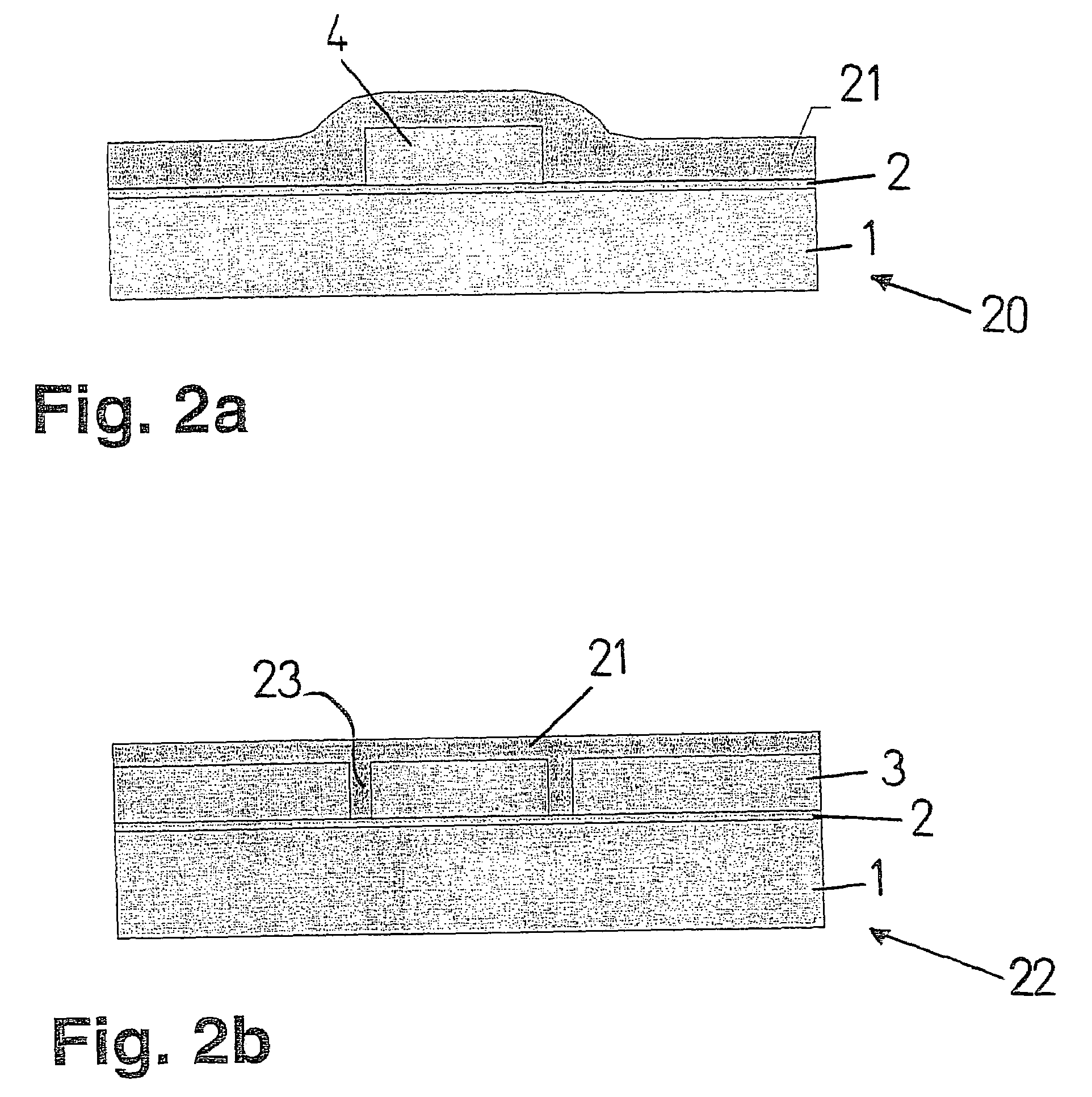 Method for producing cavities having optically transparent wall