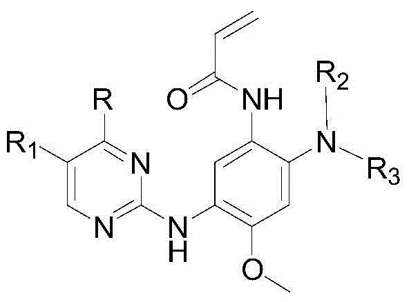 3-(2-pyrimidine amino) phenyl acrylic amide compound and application thereof