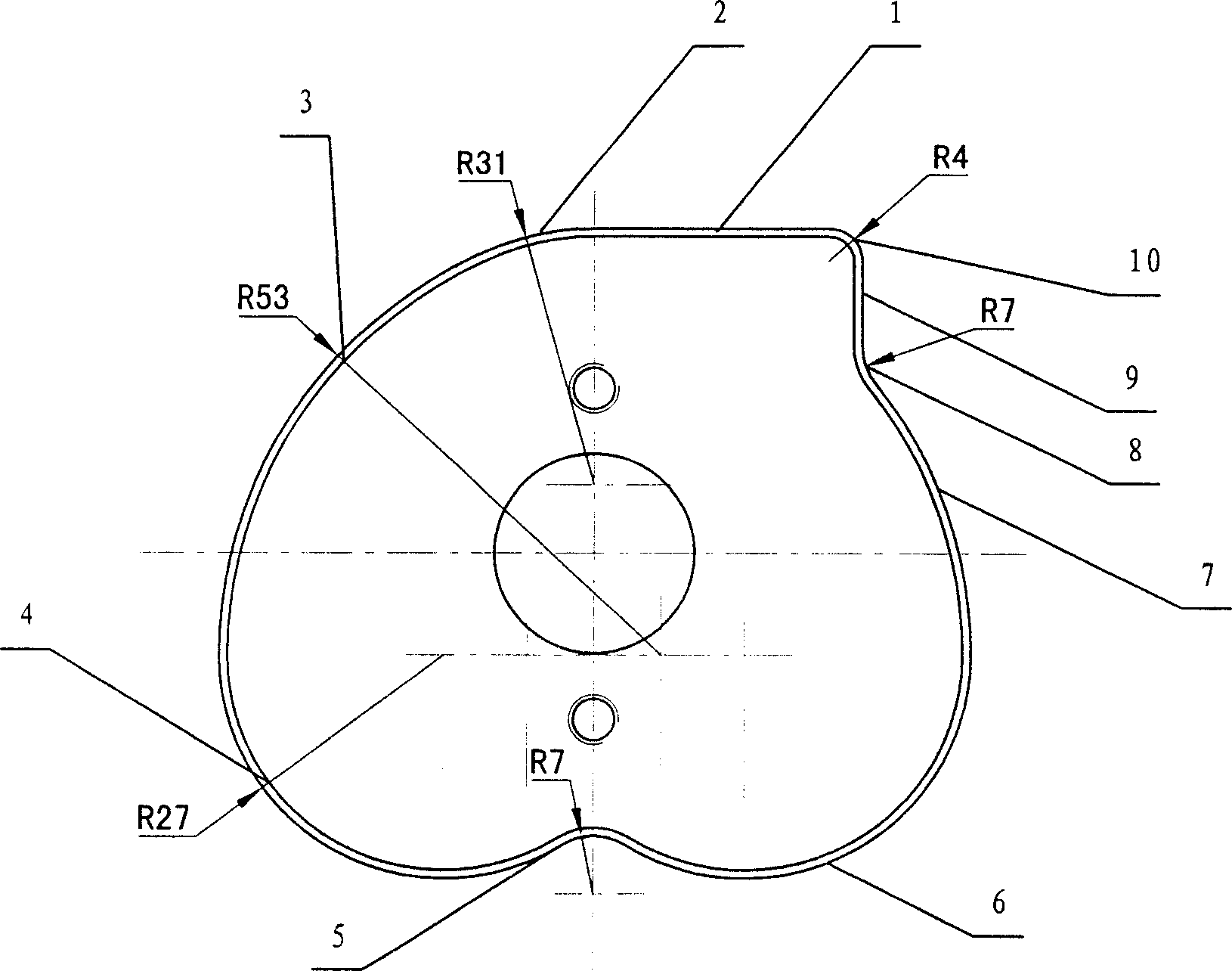 Sharpening method of wavy edge of different material for cutter