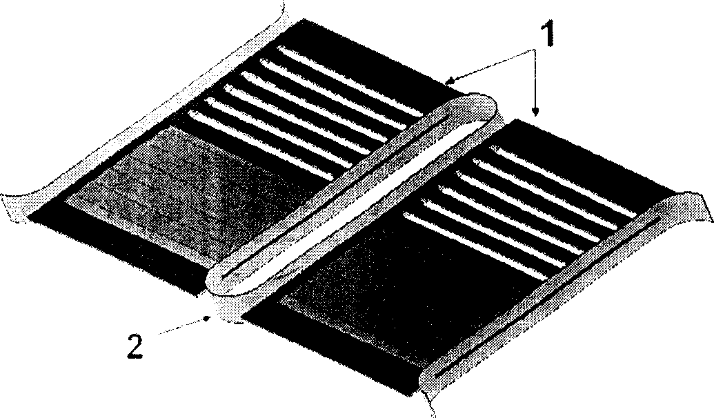 Fin type heat exchanger of gas-liquid partition wall pipes with pin ribs