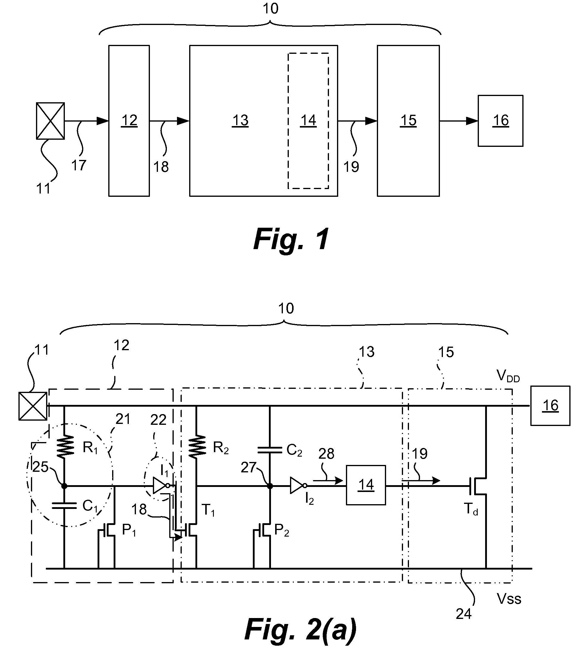 Electrostatic discharge protective circuit having rise time detector and discharge sustaining circuitry