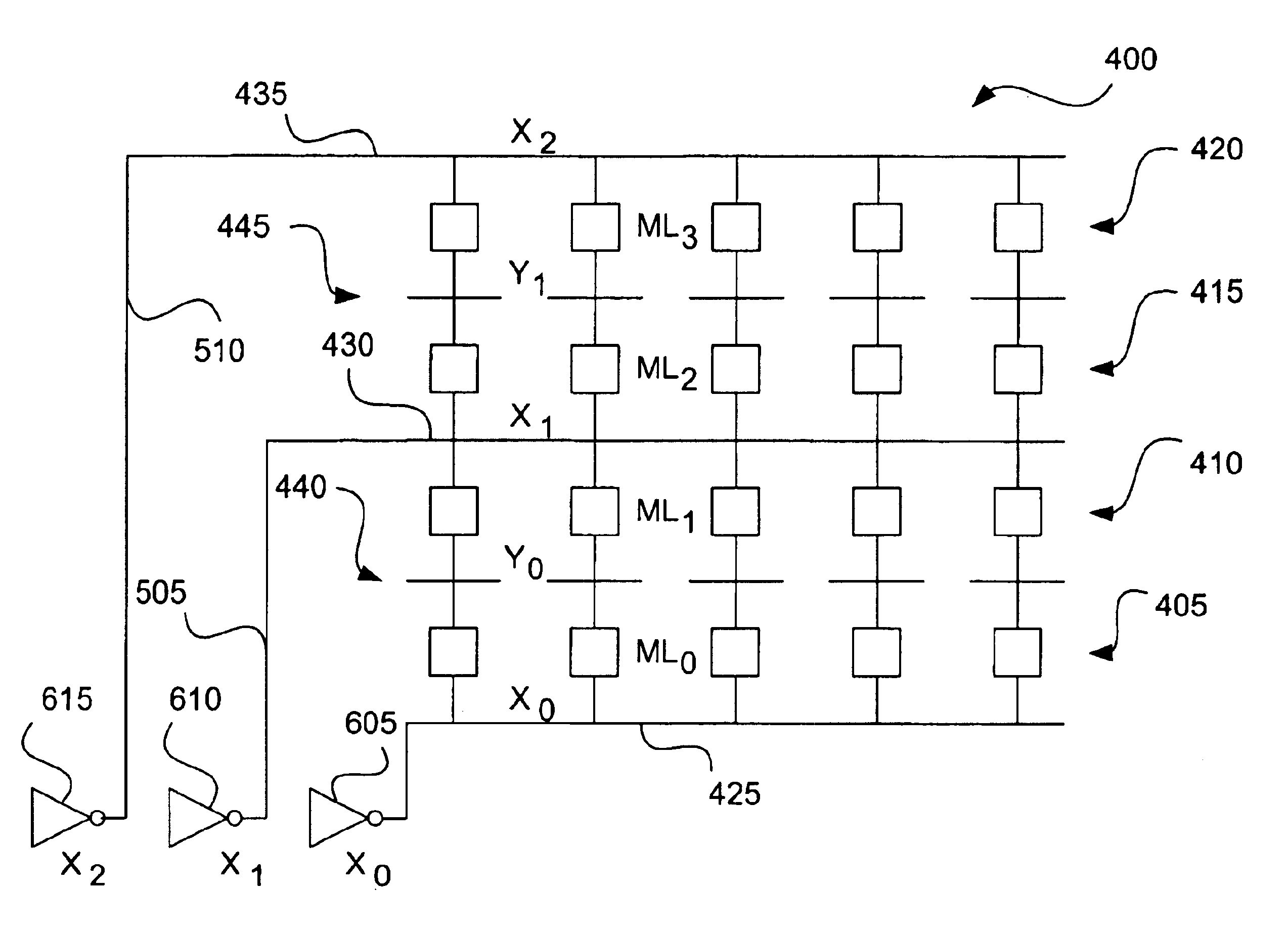 Cross point memory array with fast access time