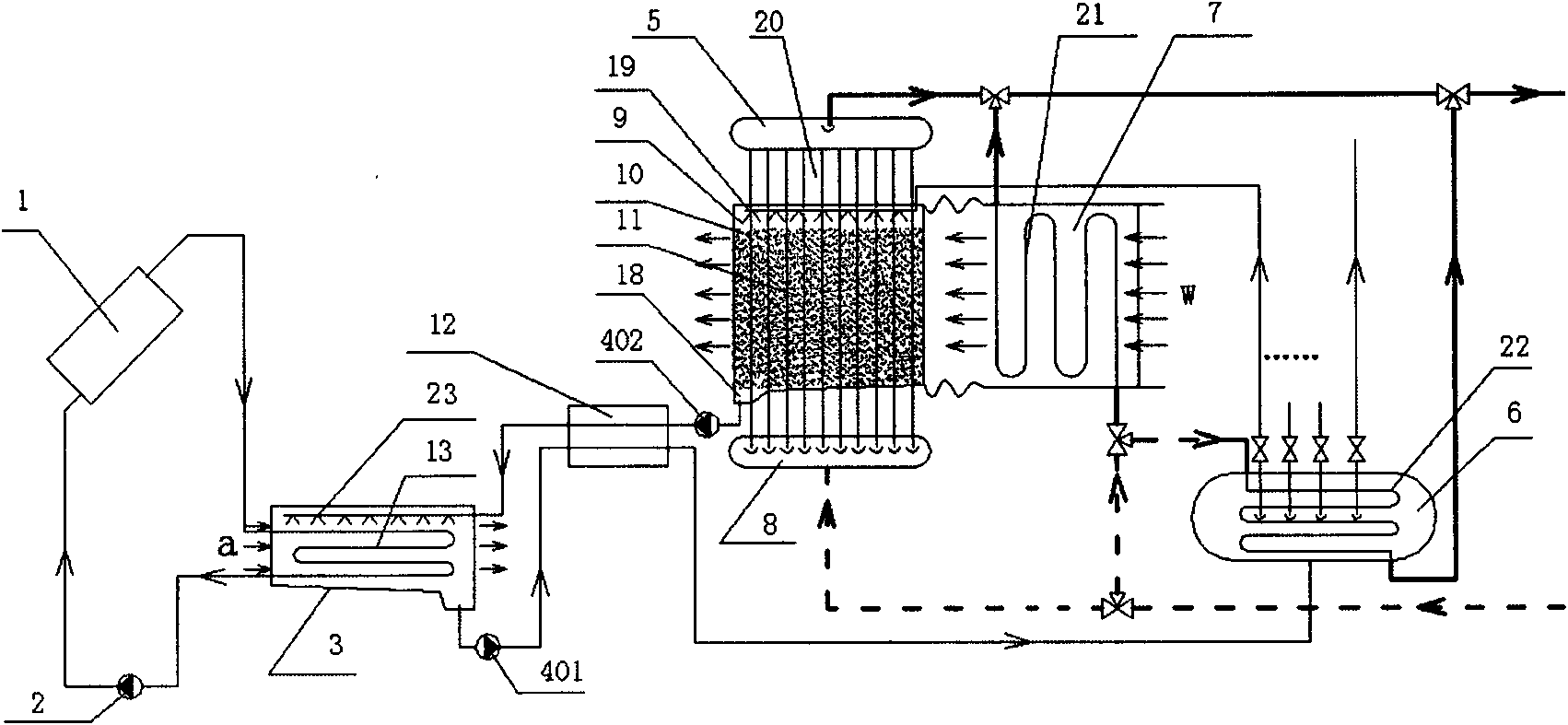 Dehumidification device of air preprocessing solution