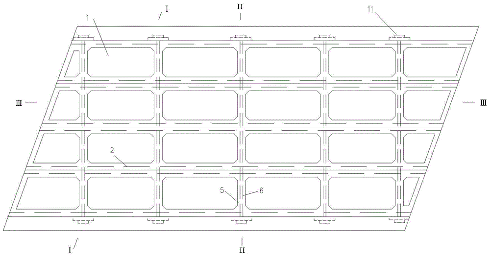 A method for improving the overall stress of prefabricated oblique prestressed hollow slab girder bridge