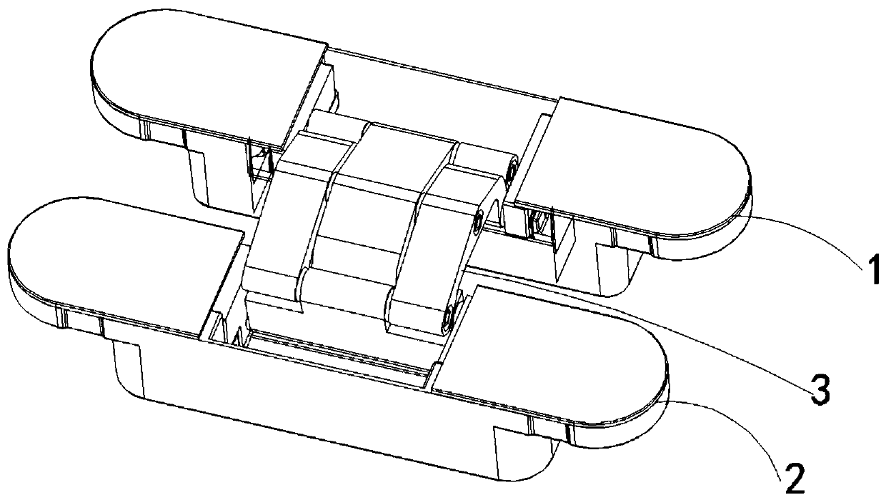 Three-dimensional adjustable hidden hinge