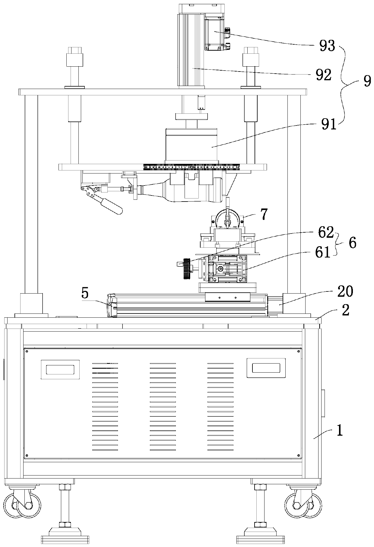 Glass bottle surface spraying protection friction experiment device