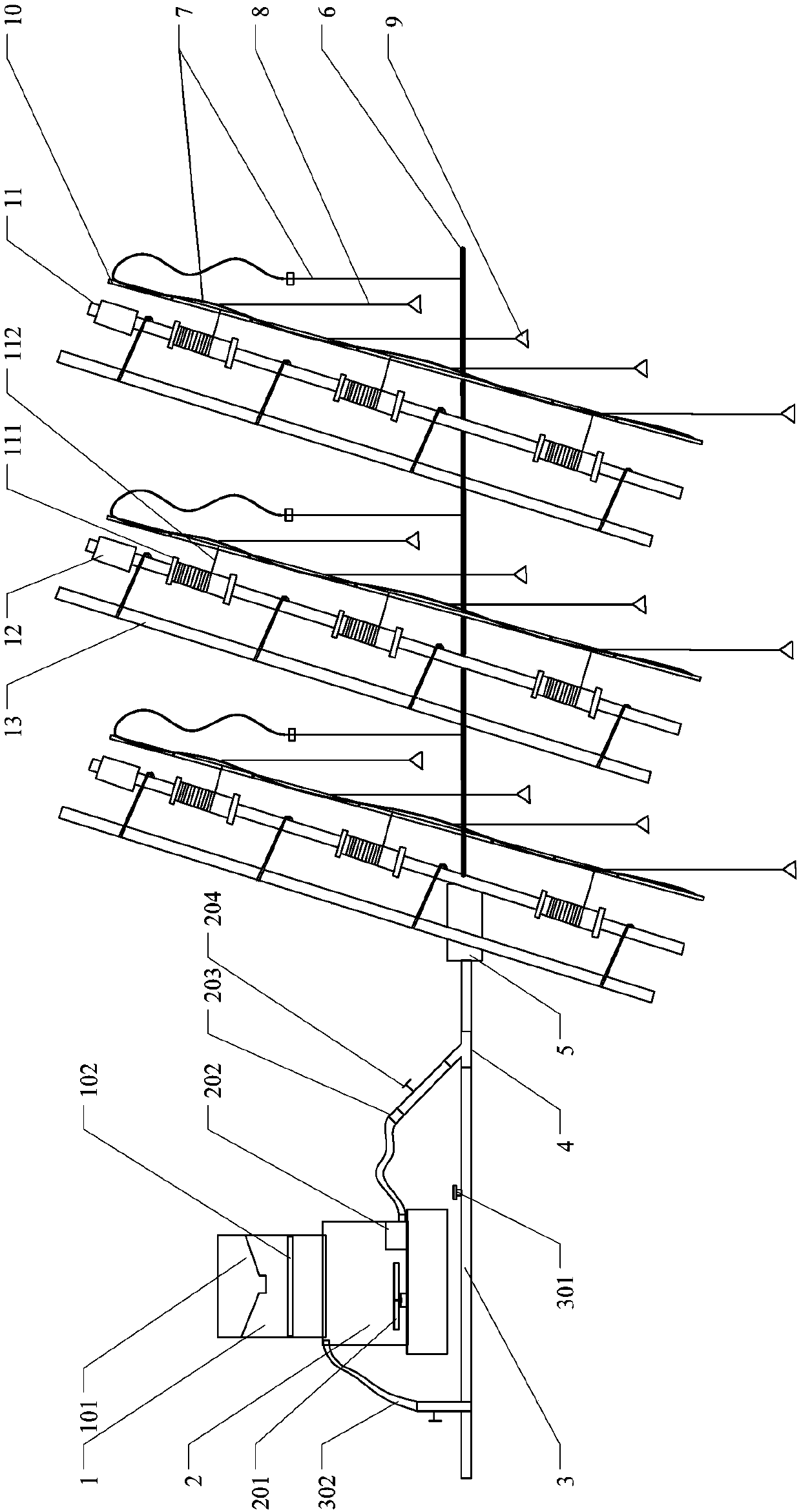 Water-fertilizer-integrated and liftable micro-irrigation system