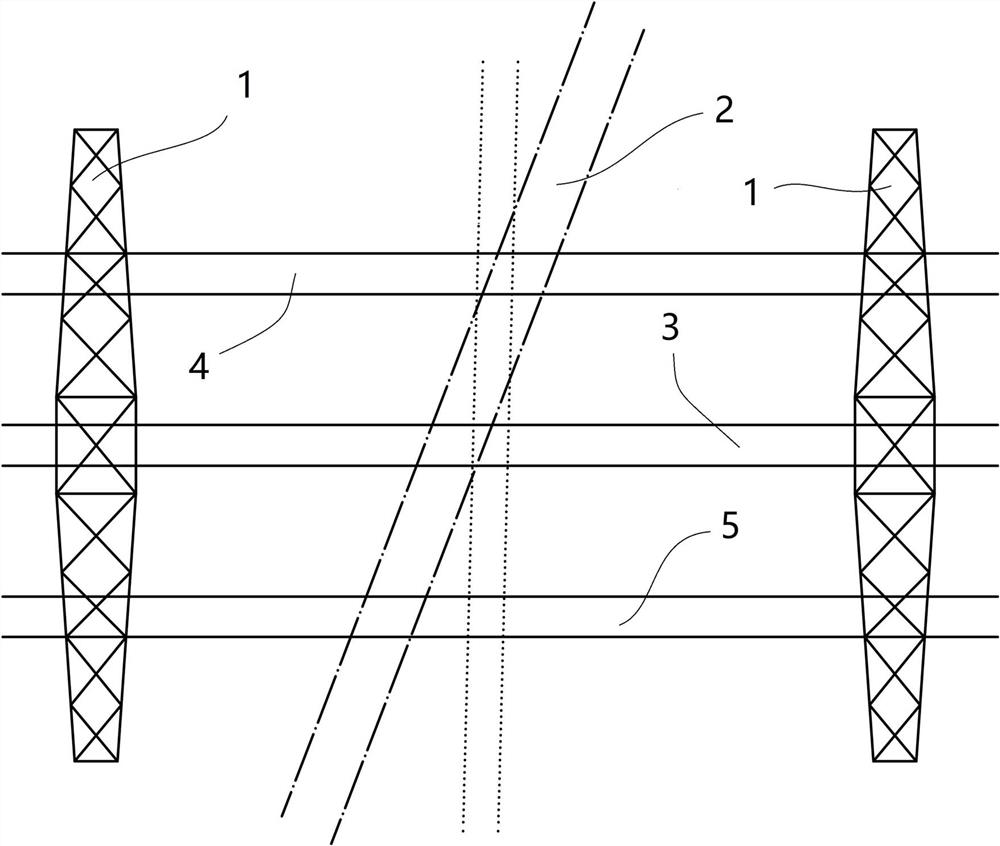 A method for replacing ground wires across high-speed railways by using old wires to seal the network