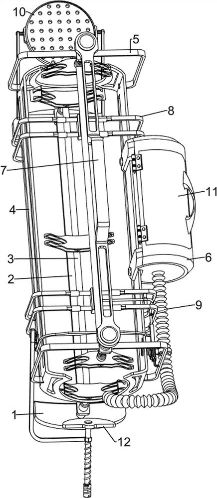 Dredging and anti-blocking device for building drainage pipe