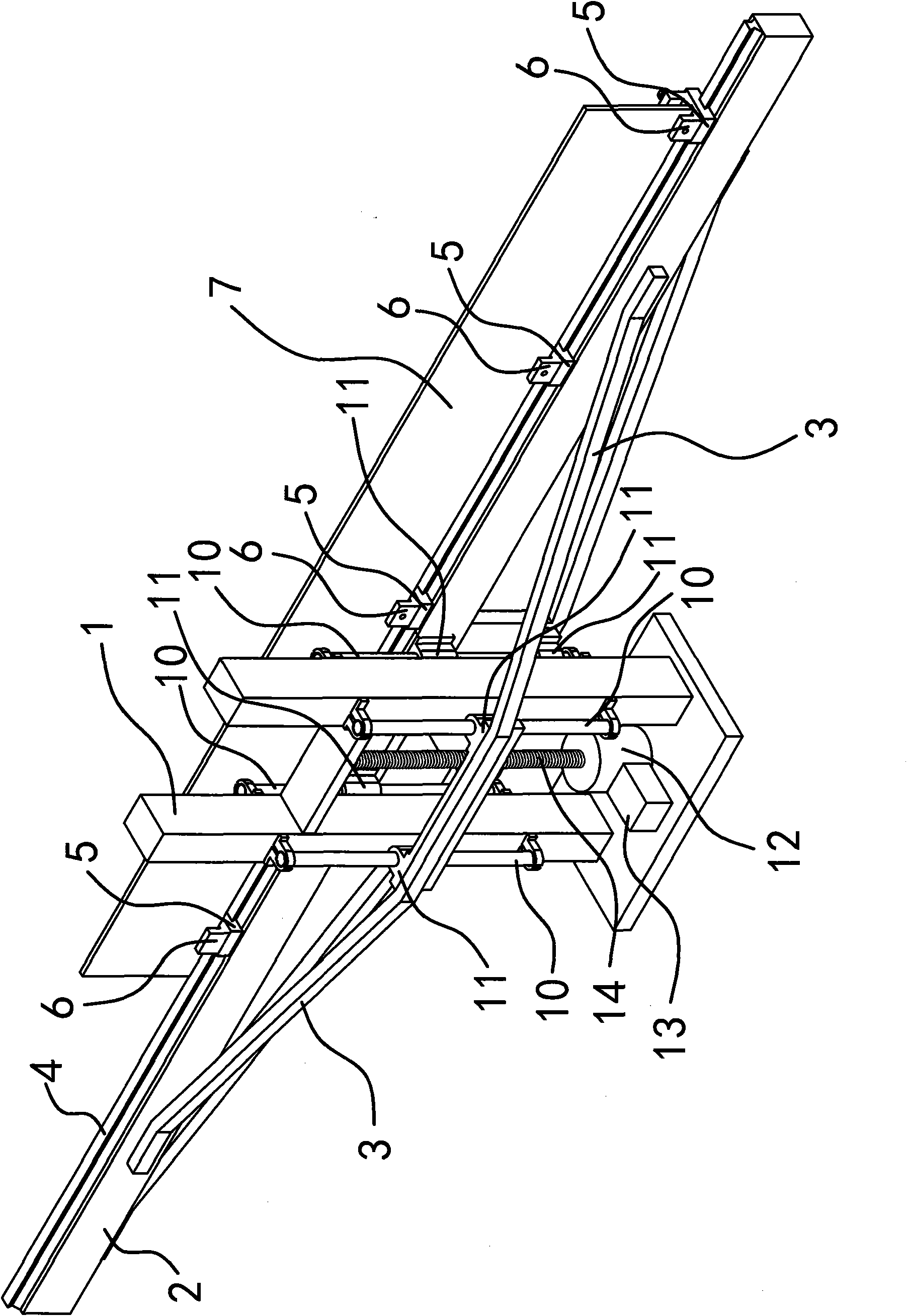 Saw board fixing device for gang saw welder