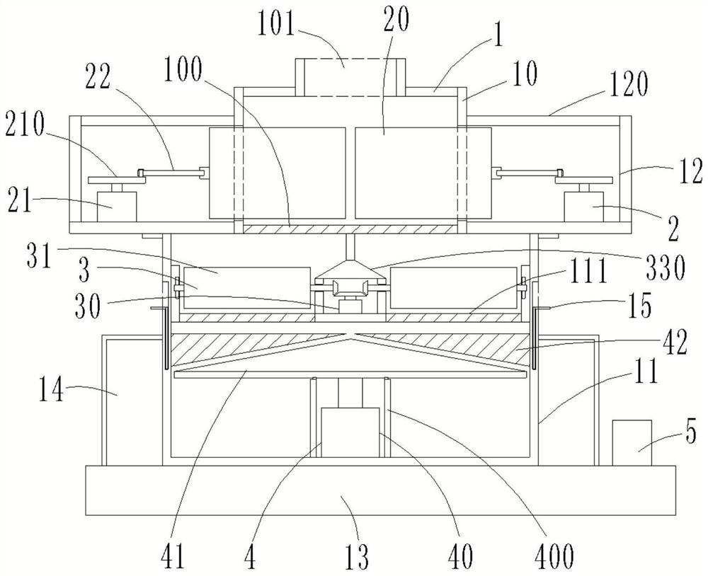 Building waste treatment device for recycling building engineering waste