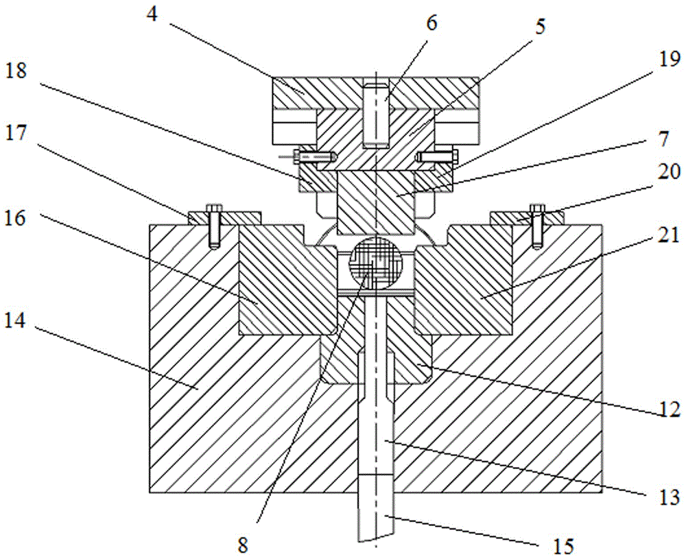 Double flanges H-shaped stainless steel valve body multi-way precision forming device