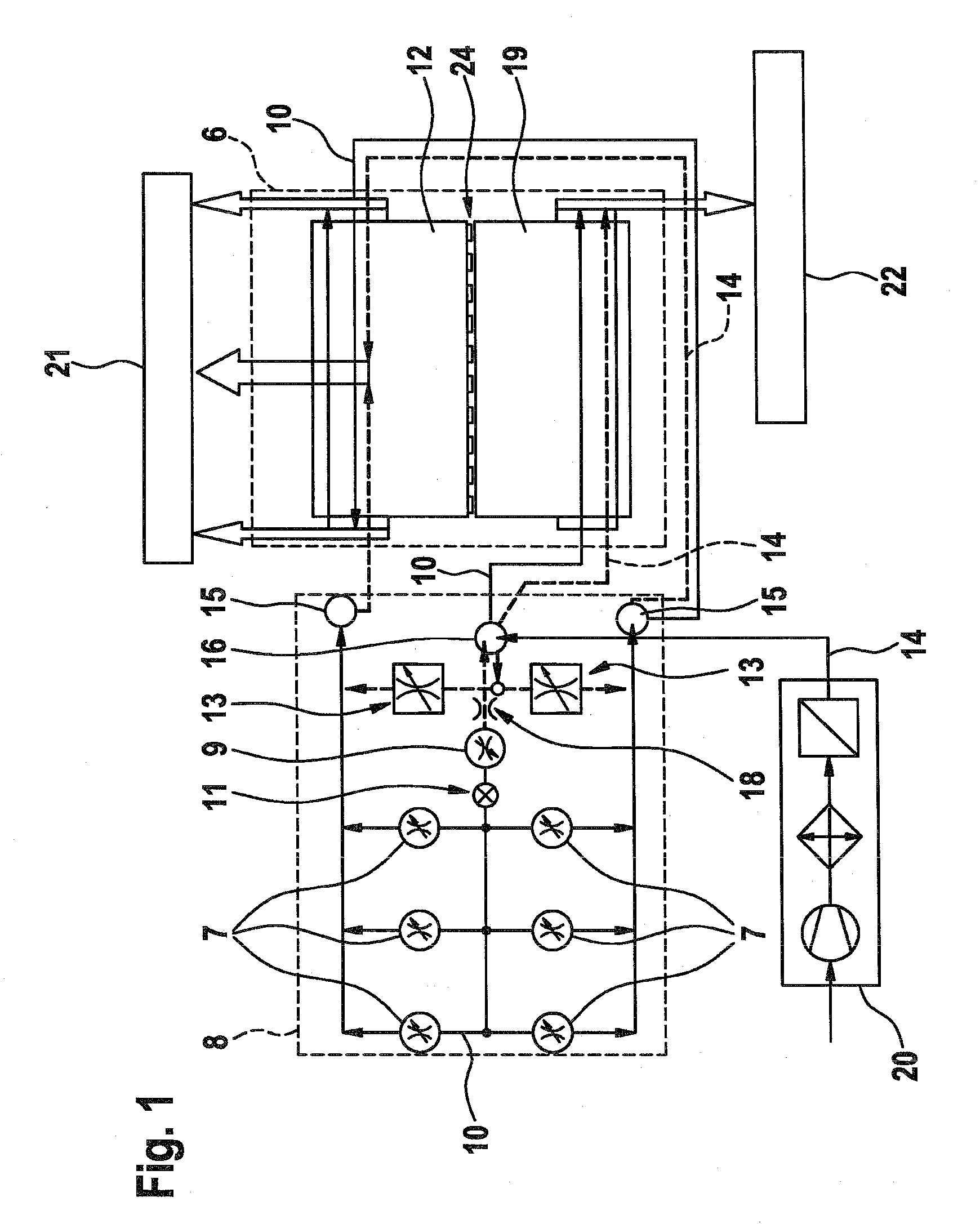 Fuel cell system with a metering unit