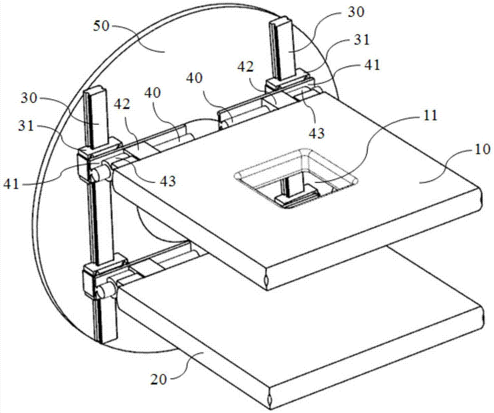 Panel PET imaging device with window