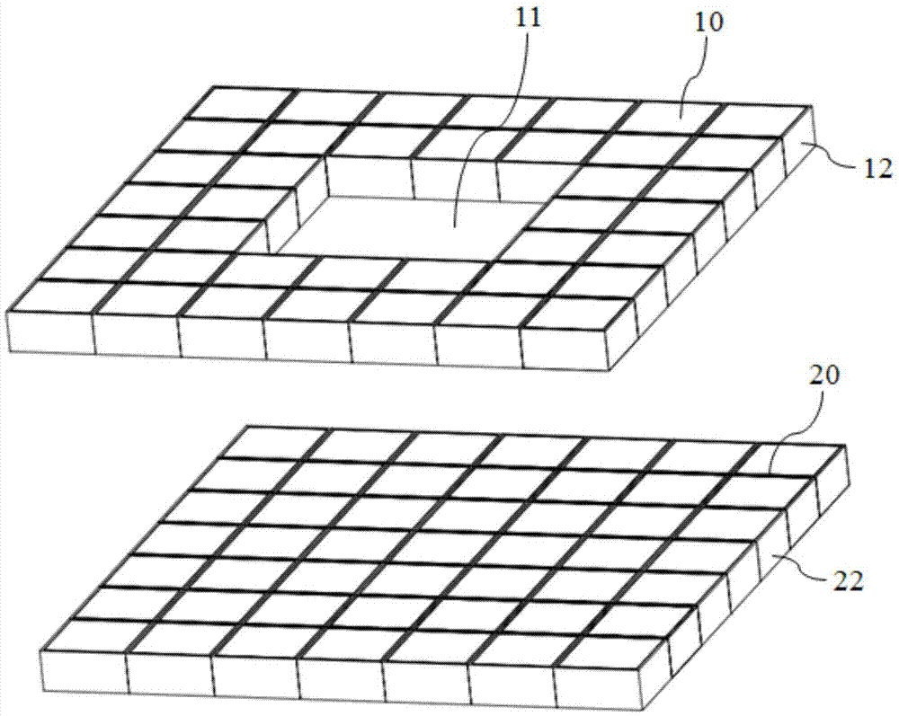 Panel PET imaging device with window