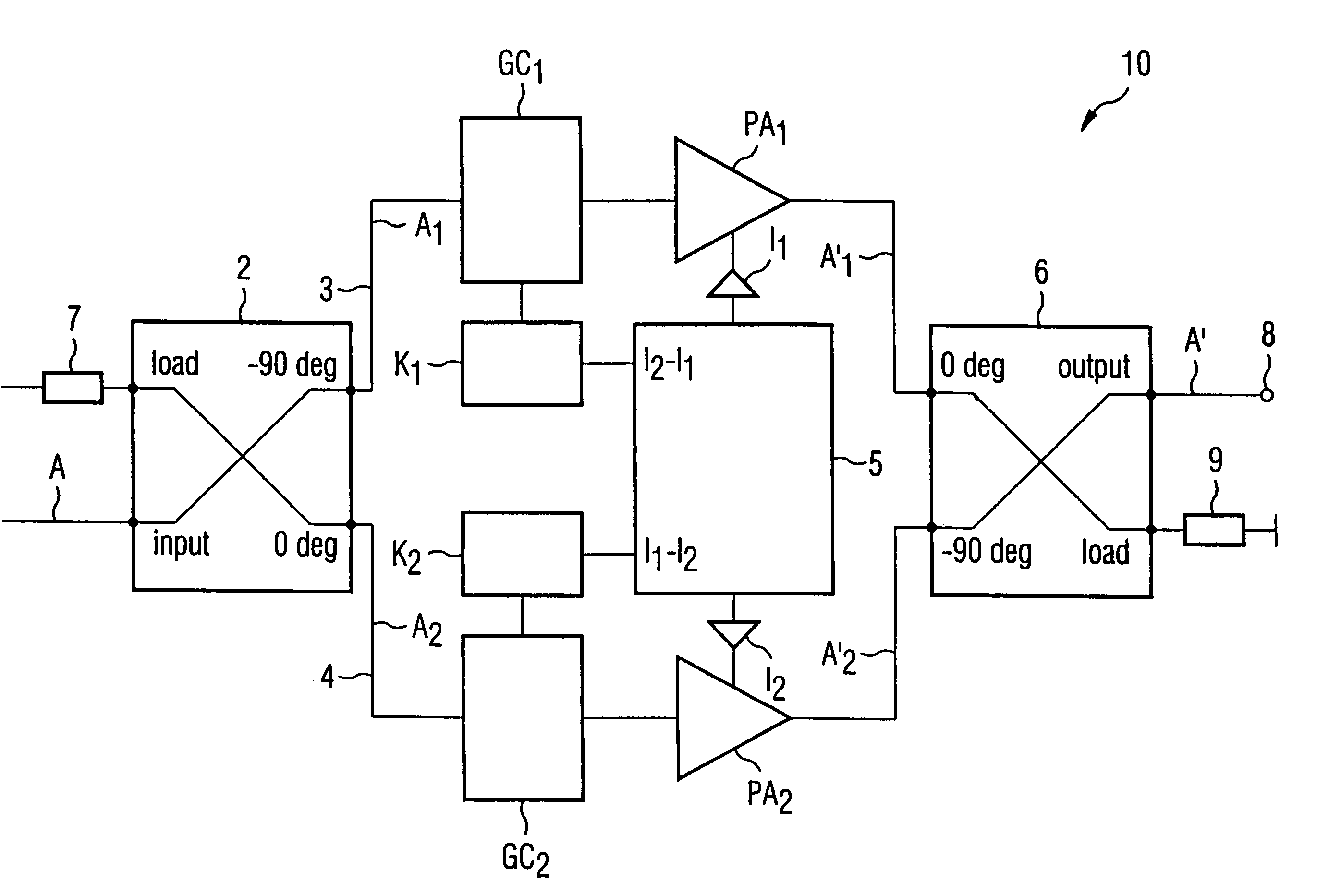 Circuit and method for amplification of an electrical input signal