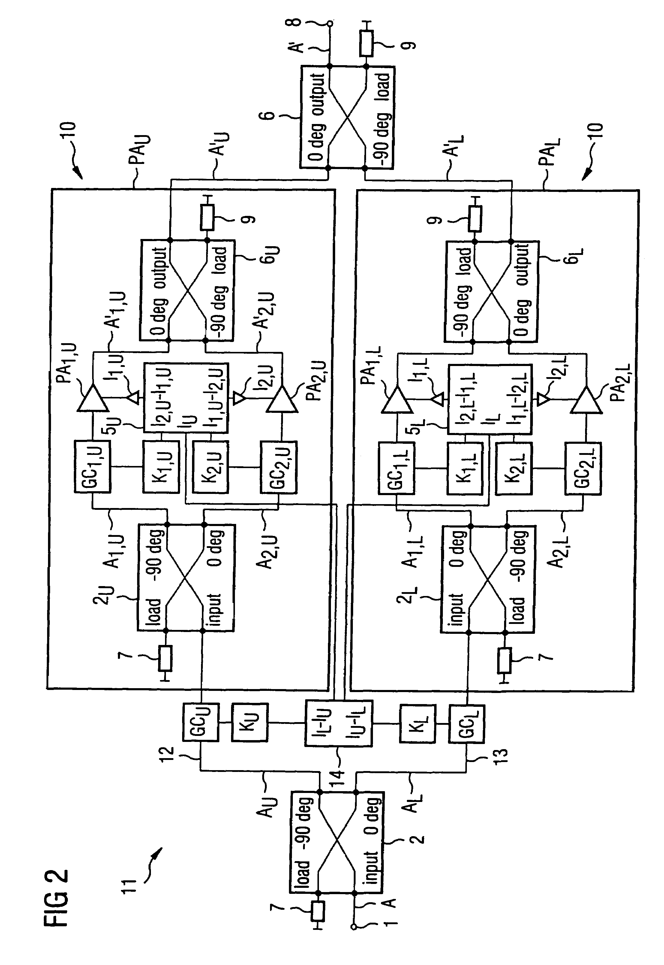 Circuit and method for amplification of an electrical input signal