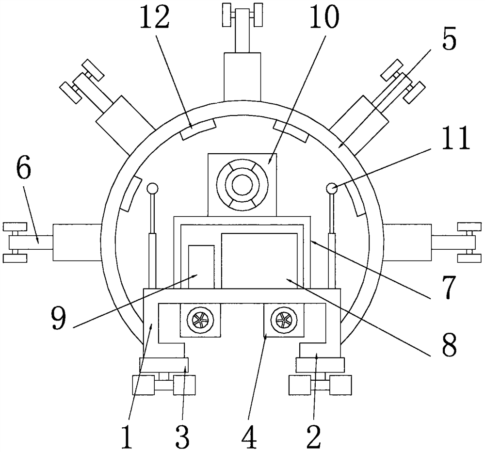 Overhauling robot with rollover prevention function for pipeline overhauling