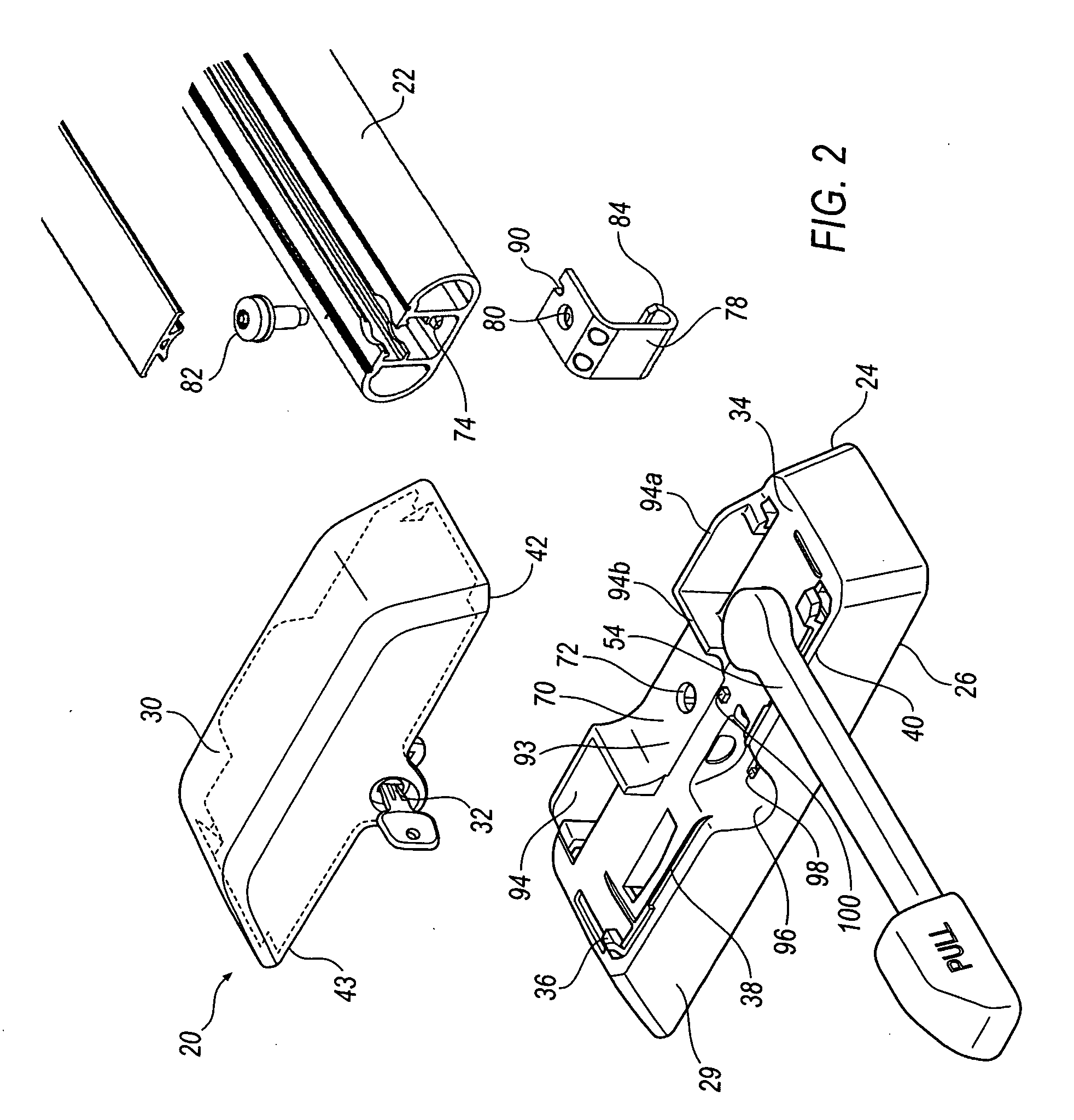 Stanchion and cross rail assembly