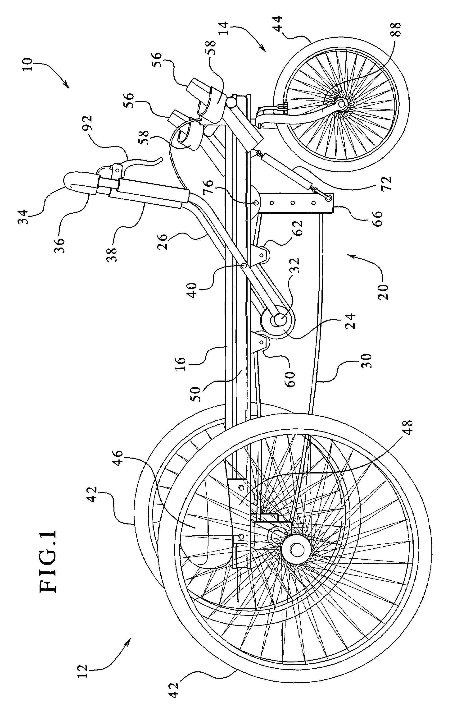 Manually powered vehicle having improved steering