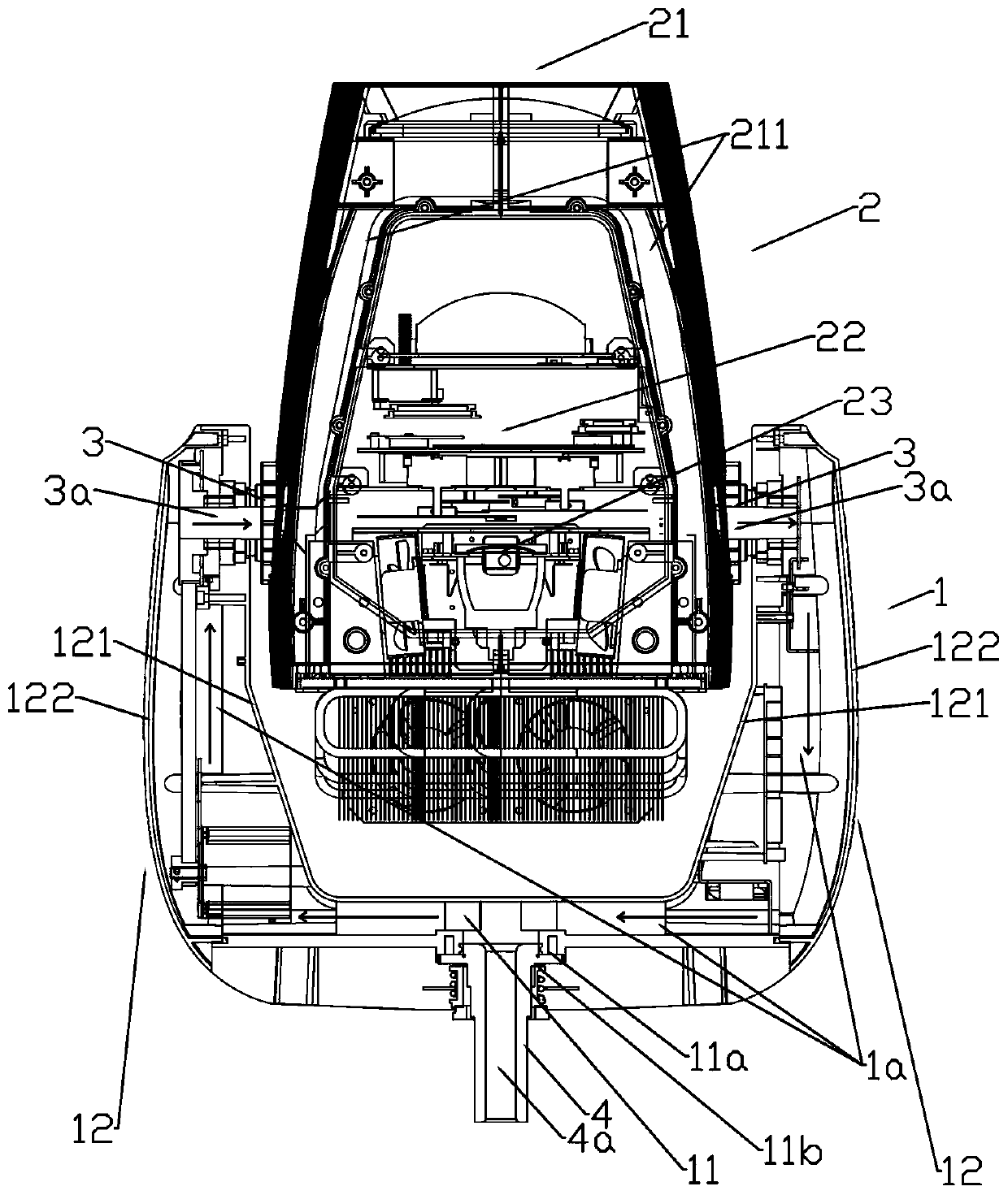 Waterproof moving head lamp capable of improving heat dissipation efficiency for stages