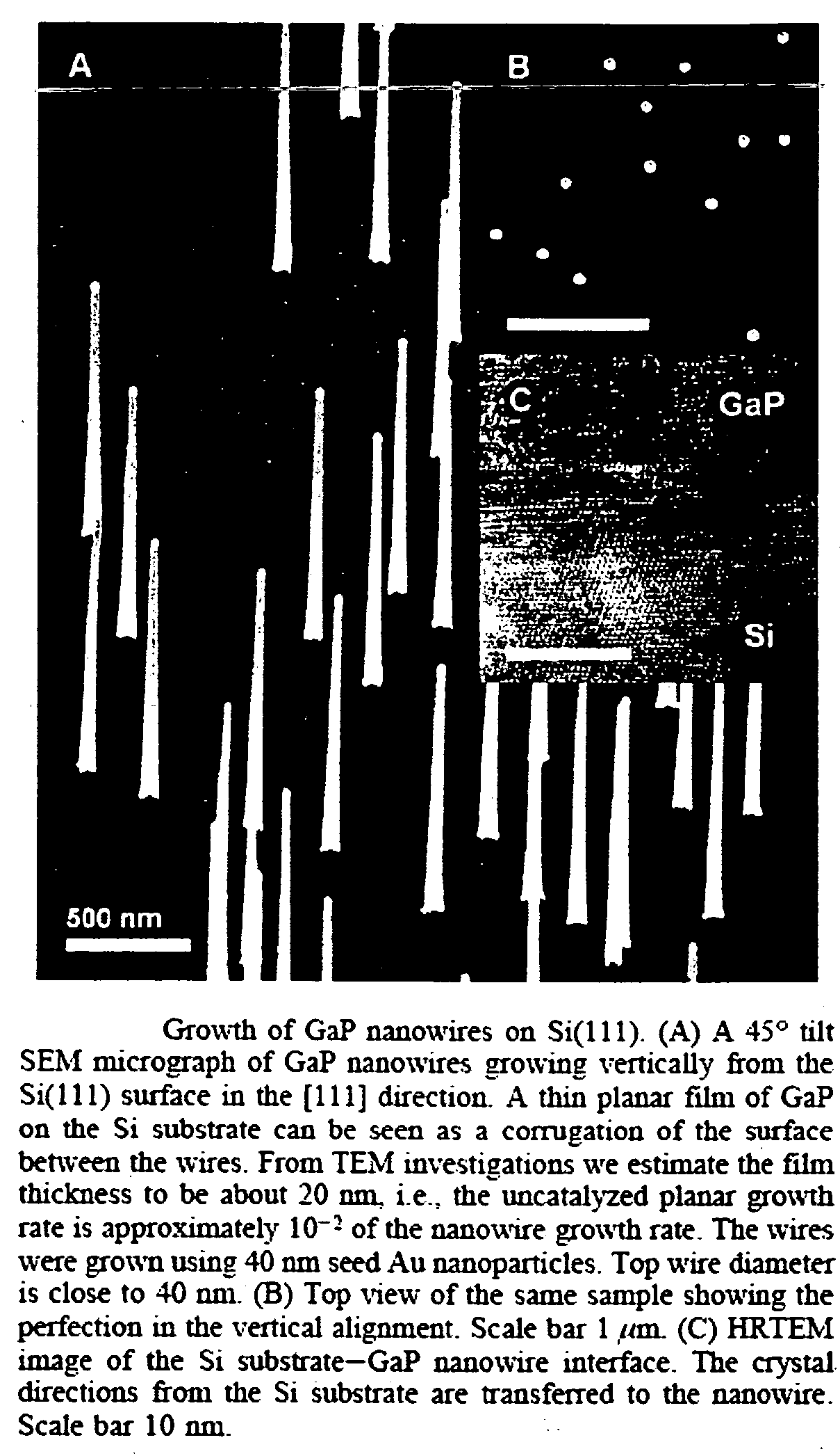 Formation of nanowhiskers on a substrate of dissimilar material