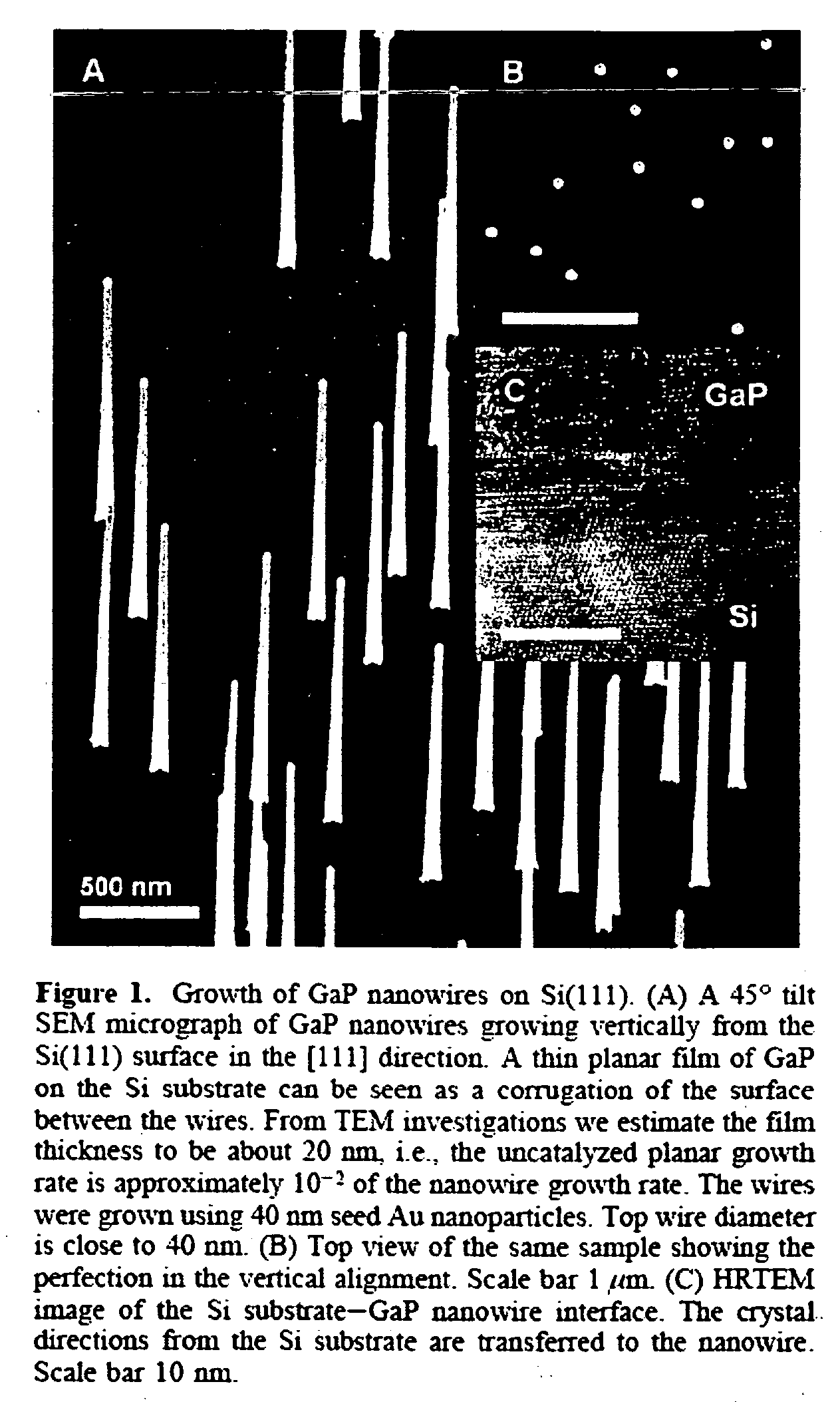 Formation of nanowhiskers on a substrate of dissimilar material