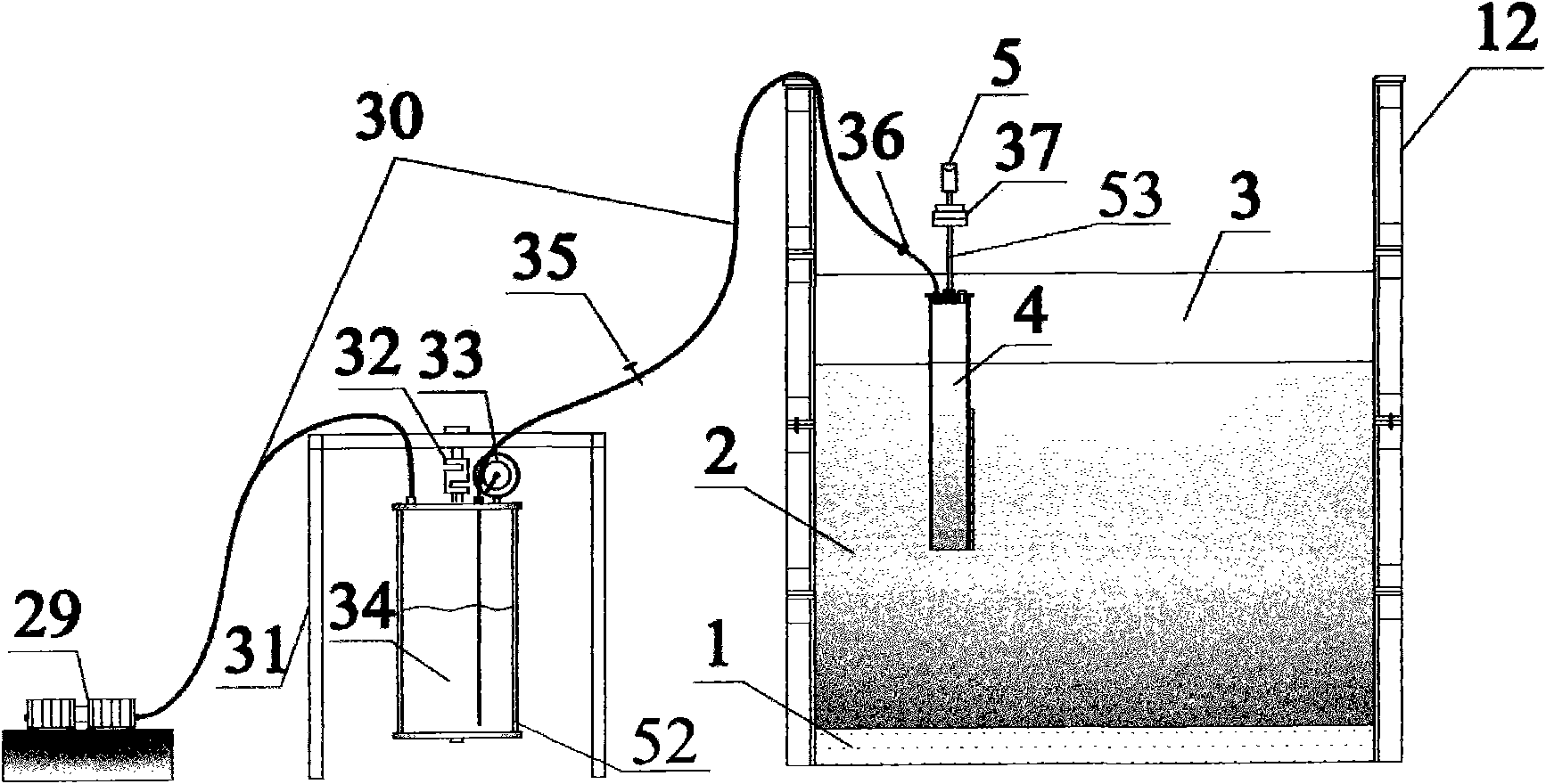 Installation and complex loading model testing platform for novel deep sea mooring foundation