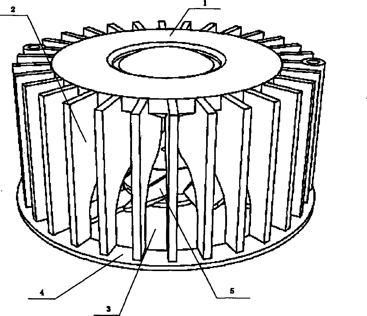 Radiator of LED (light emitting diode)