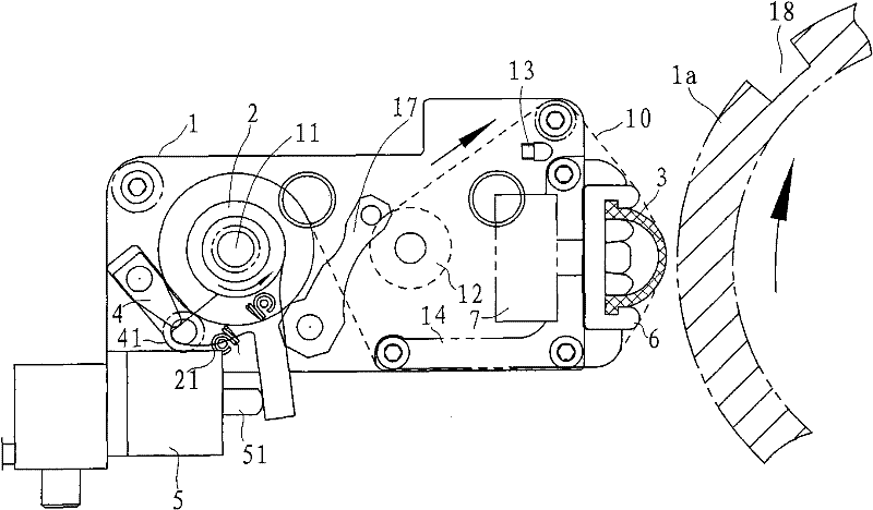 Roll-up mechanism and offset printing press cylinder cleaner provided with same