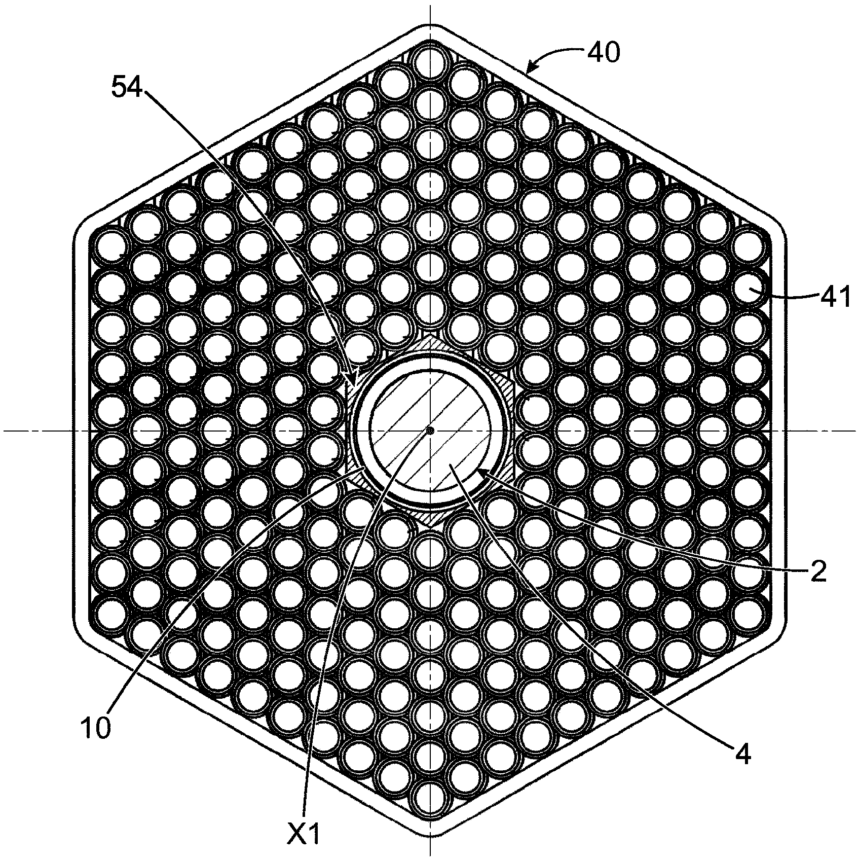 Assembly for anuclear reactor, comprising nuclear fuel and system for triggering and inserting at least one neutron absorber and/or mitigator element