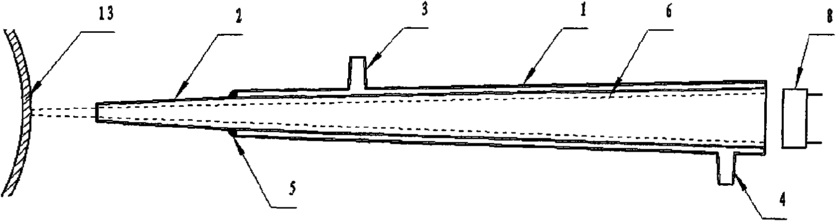 Projectile body front surface temperature non-contact infrared measuring device of missile high-temperature pneumatic thermal test