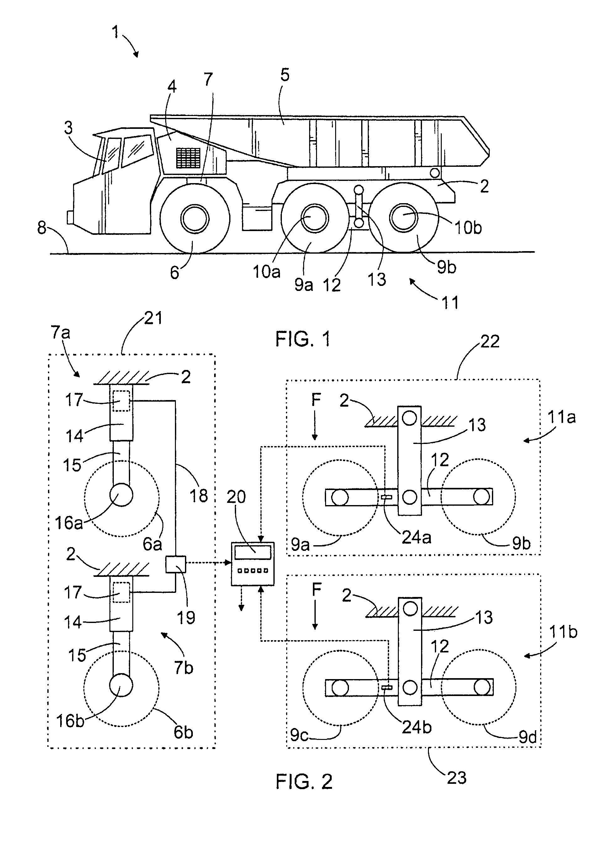 Arrangement for weighing transport vehicle load