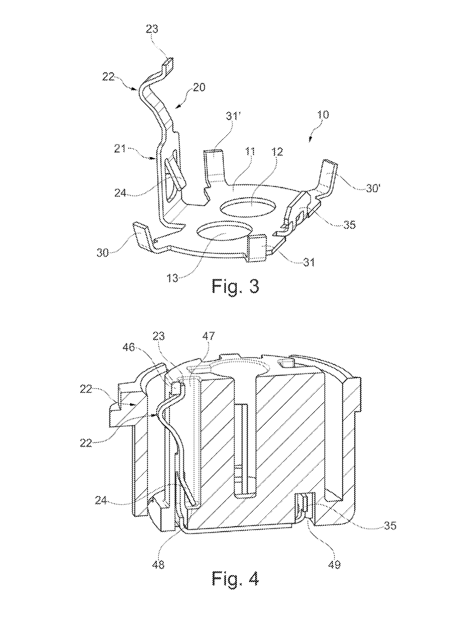 Grounding clip for an airbag ignition system