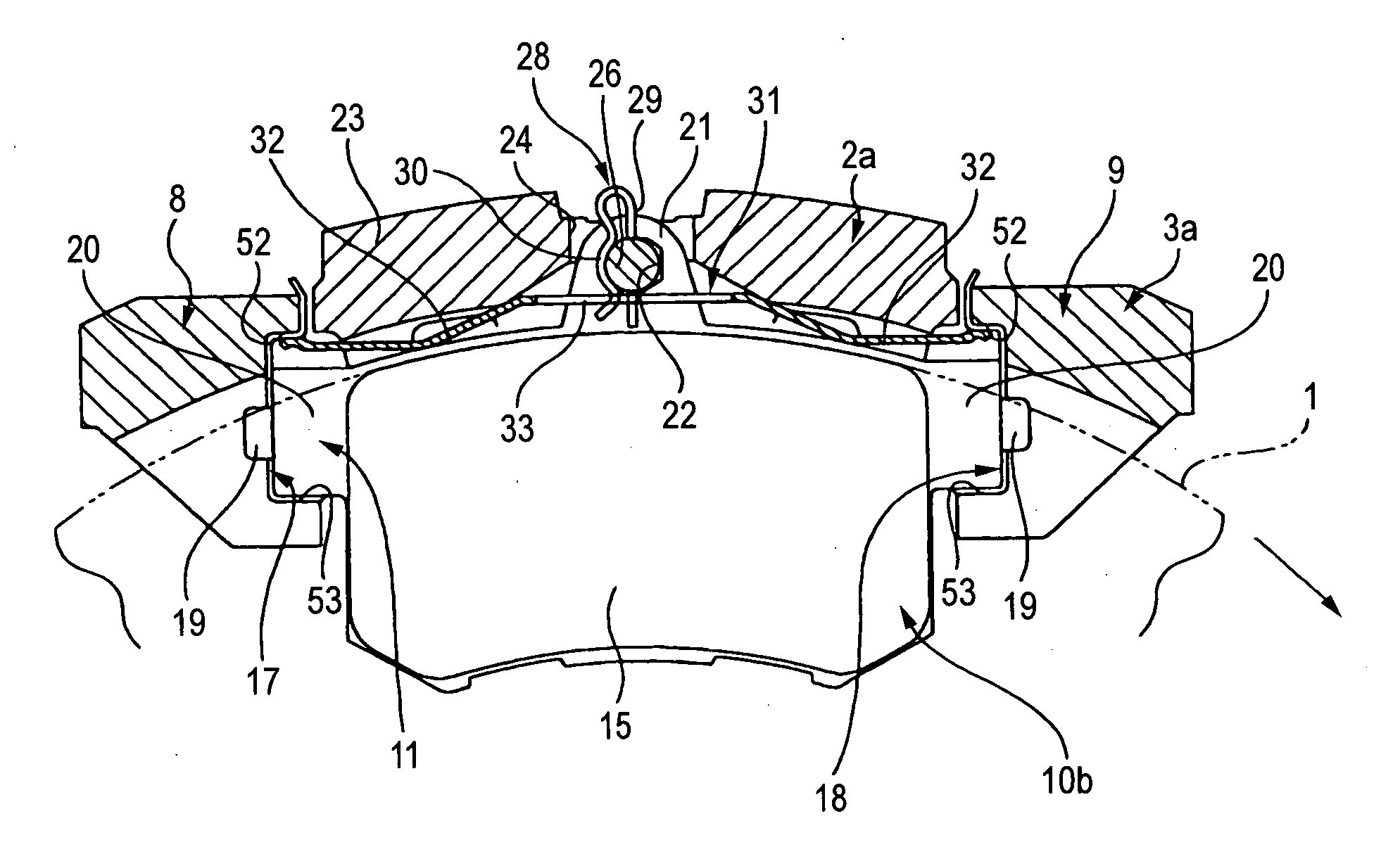 Floating caliper disc brake