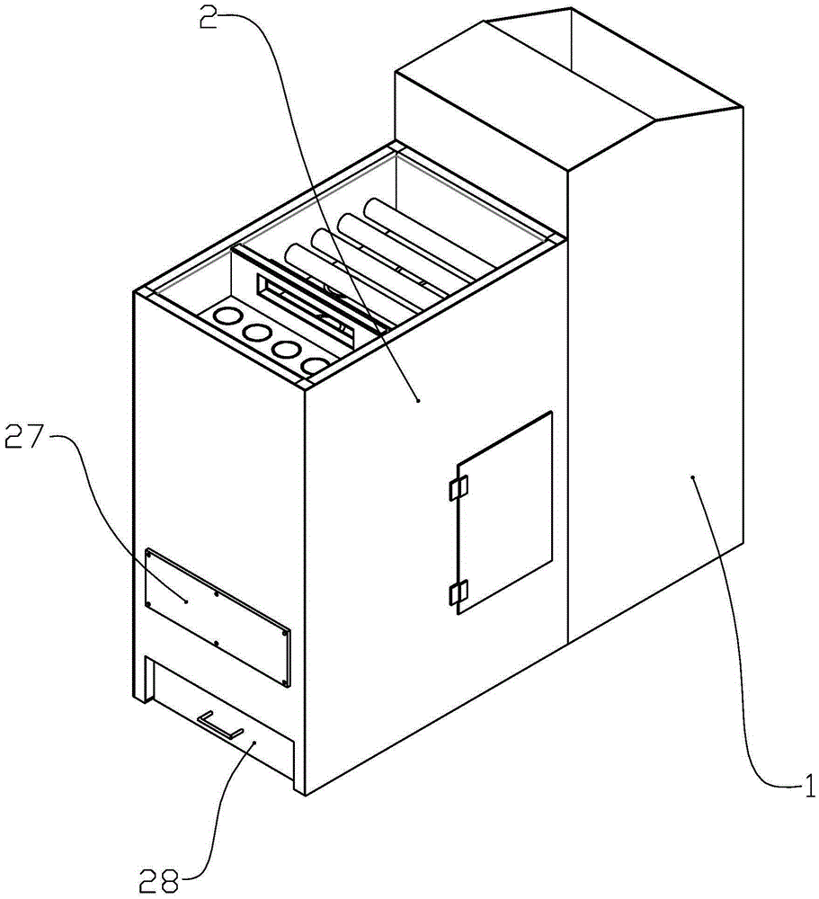 Automatic biomass particle heating stove and ignition method thereof