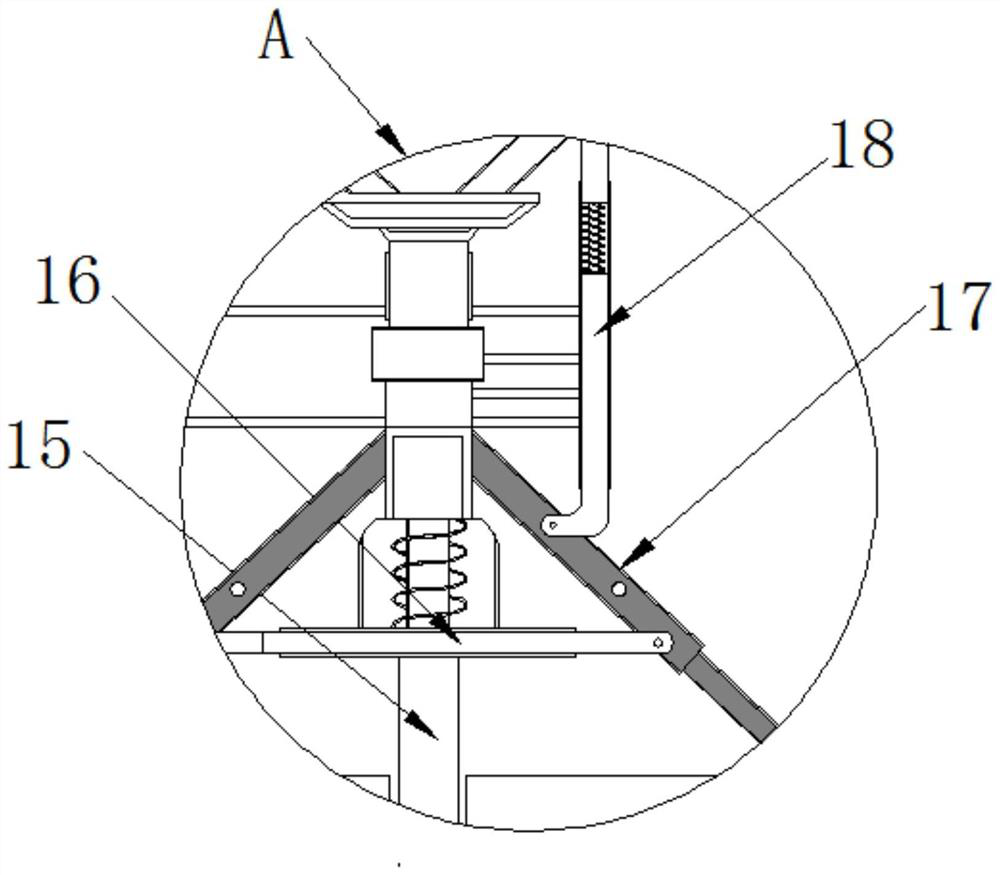 Device for self-adaptively adjusting angle of solar cell panel according to wind power