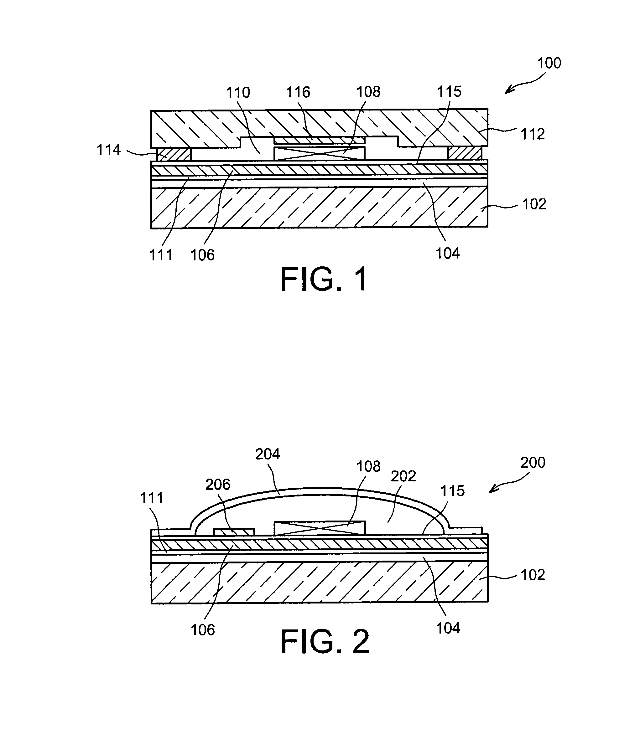 Structure for hermetic encapsulation of a device and an electronic component