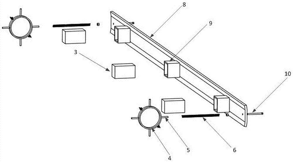 A device and method for realizing flow drag reduction of submarine oil pipeline by using vortex-induced vibration