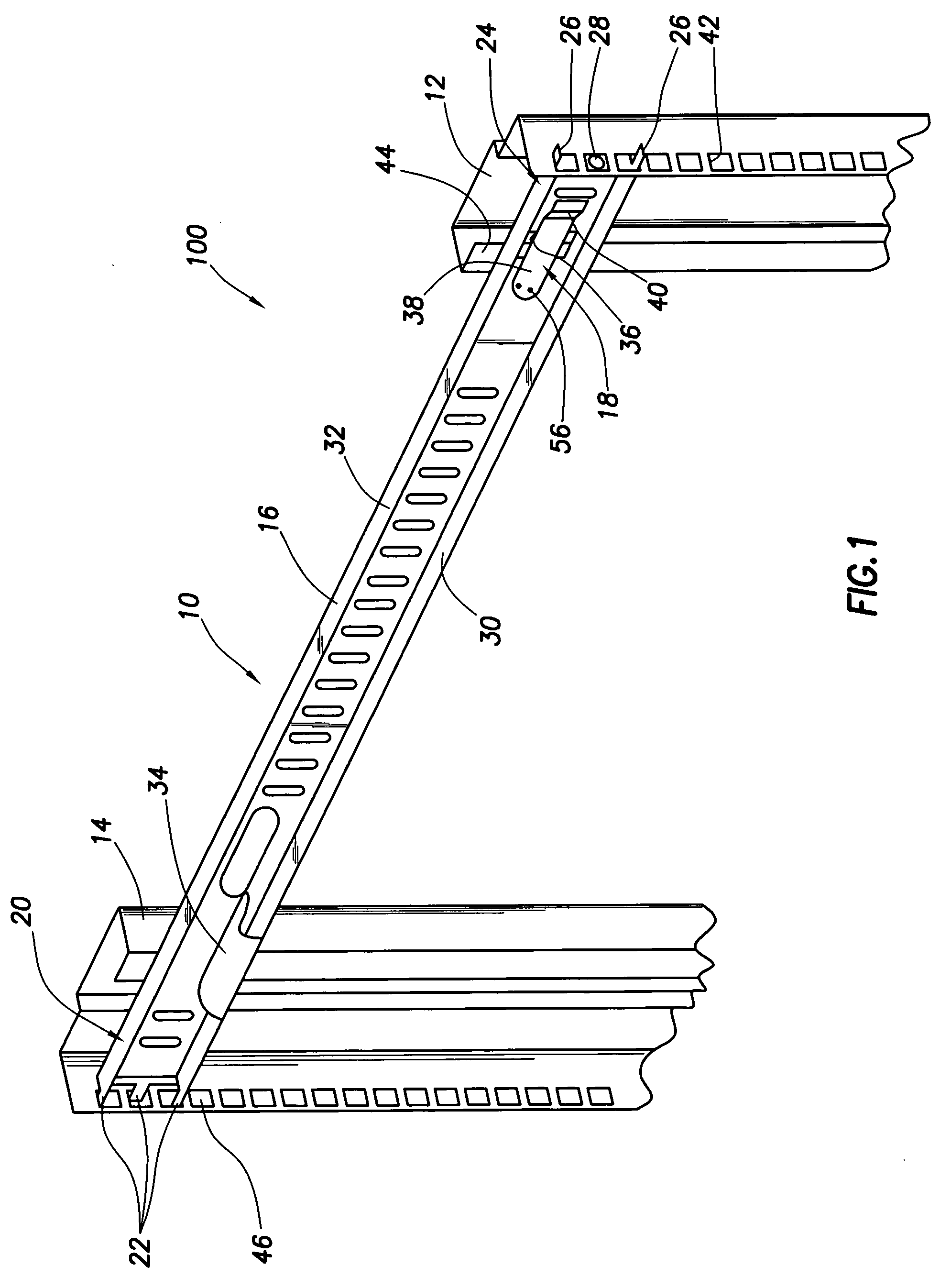 Rack-mounted bracket assembly