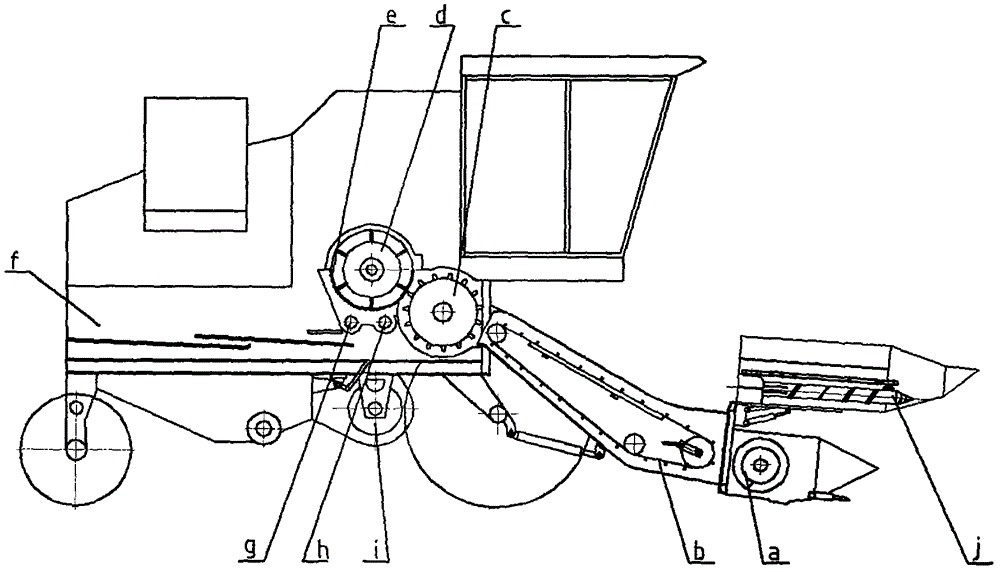 Corn harvesting and stalk separating machine and harvesting method