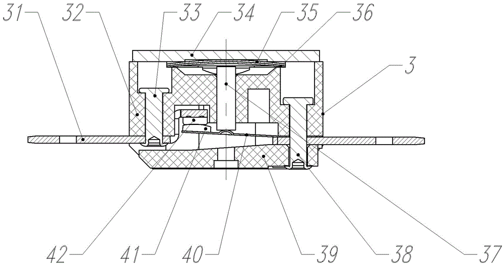 Snap-action thermostat with duplex structure