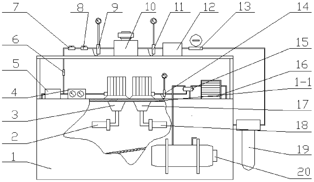 Visualized test bench for testing hydraulic valve performance