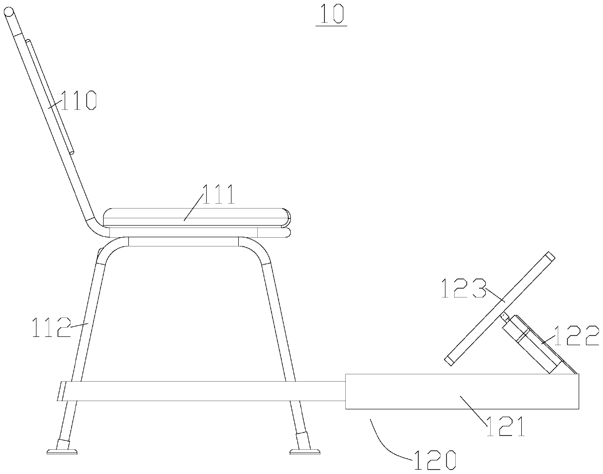 Force measuring seat for leg muscles