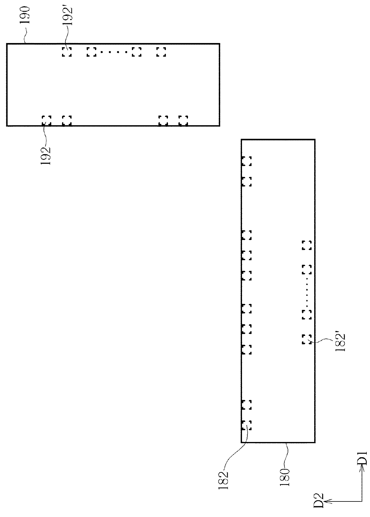 In-cell touch display device and related test system and test method